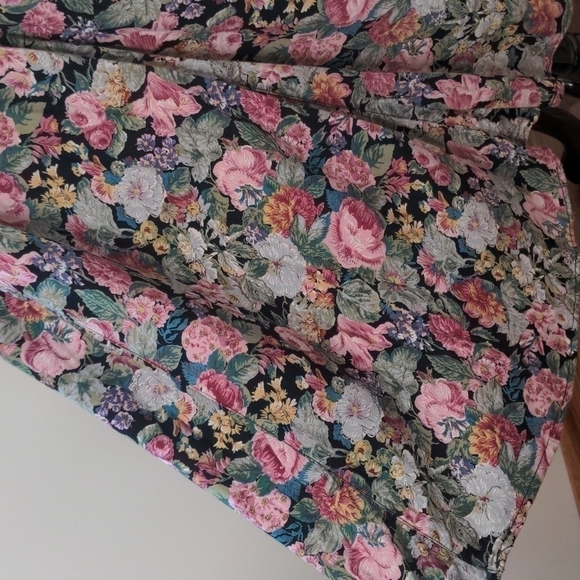 Vintage 80's 90's Floral Long Midi Dress - Picture 6 of 12